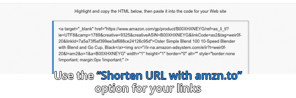 Use The Shorten URL Option For Your Affiliate Links!