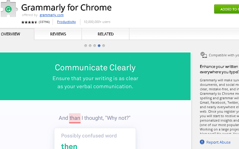 Grammarly Chrome Extension