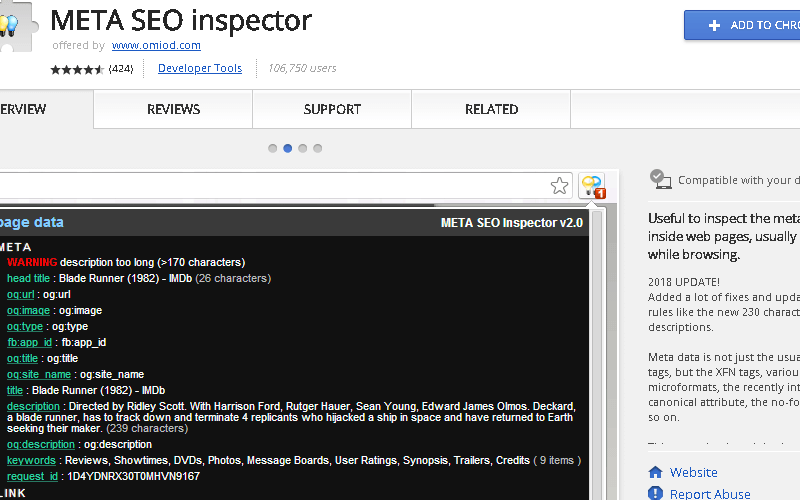 Meta SEO Inspector Chrome Extension