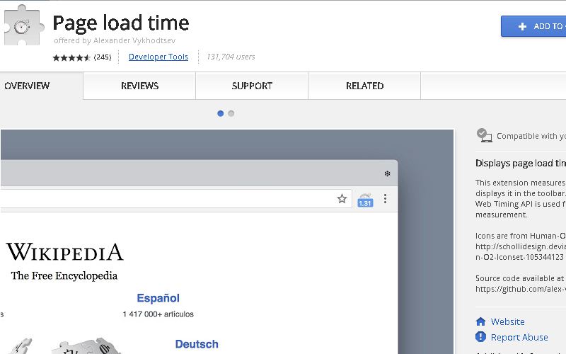 Page Load Time Chrome Extension