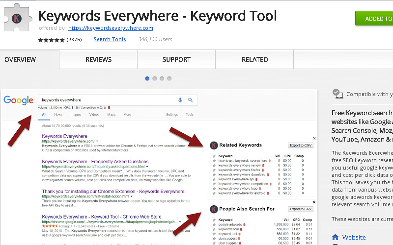 Keywords Everywhere Chrome Extension