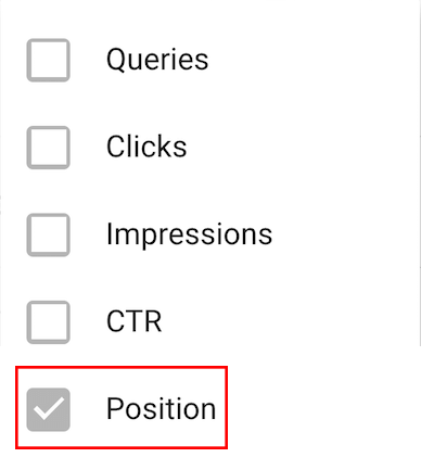 Google Search Console Filter By Position