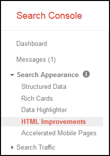 Google Search Console Search Appearance