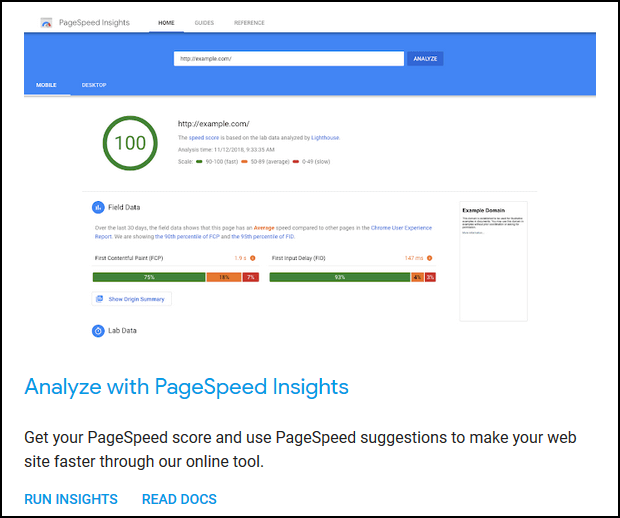 Guia técnico de SEO: ferramenta Google PageSpeed ​​Insights