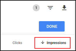 Google Search Console Filtering By Impressions