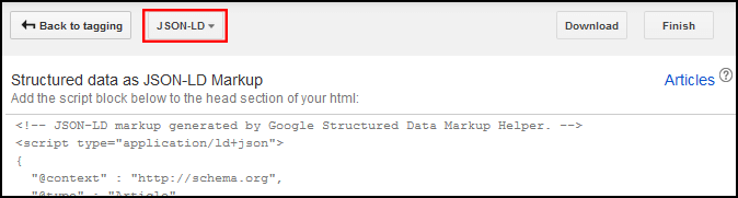 Assistente de marcação para dados estruturados do Google