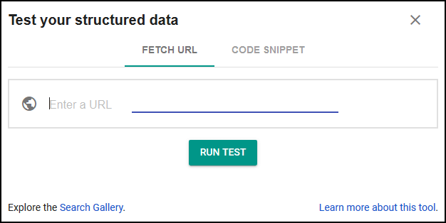 Testador de dados estruturados do Google